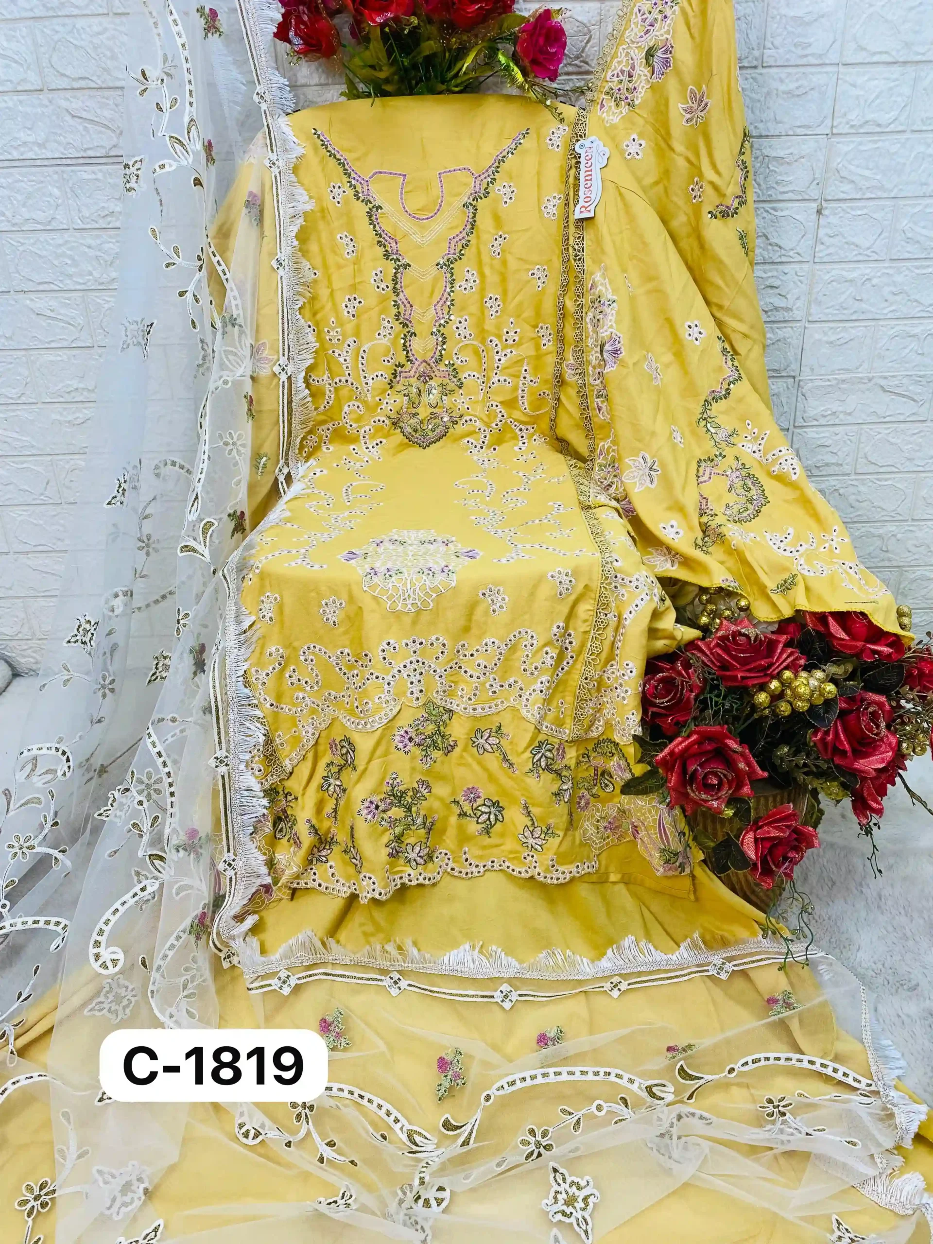 Fepic C 1819 Heavy Rayon Wholesale Pakistani Salwar Suit Catalog — Wholesale Salwar Suits, MPA wholesale from Surat - Gallery Image 2